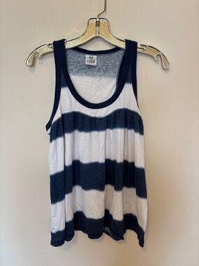 PINK Victoria's Secret Navy & White Striped Scoop Tank Top